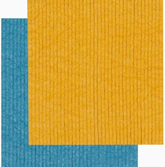 Ecologie, Swedish Discloths Set of 2, Ocean Blue and Gold