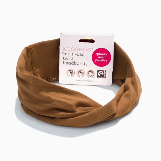 Headband, Organic Twist, Cocoa Brown