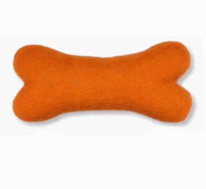 Eco Wool Toy Dog Bone