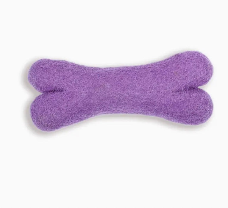Eco Wool Toy Dog Bone