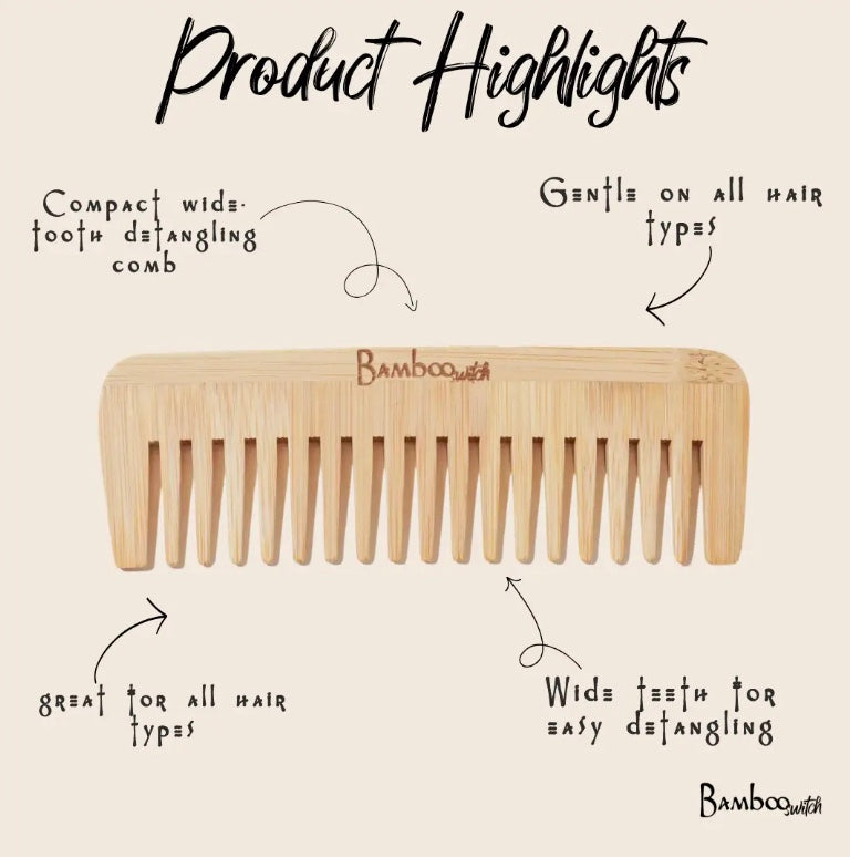 Bamboo Wide Mouth Comb