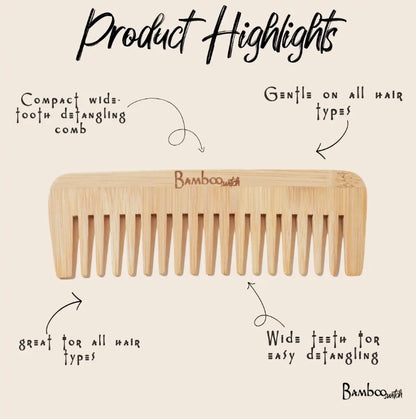 Bamboo Wide Mouth Comb