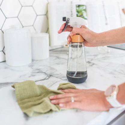 16oz Refillable Glass Spray Bottle - Versatile Stream & Mist Options