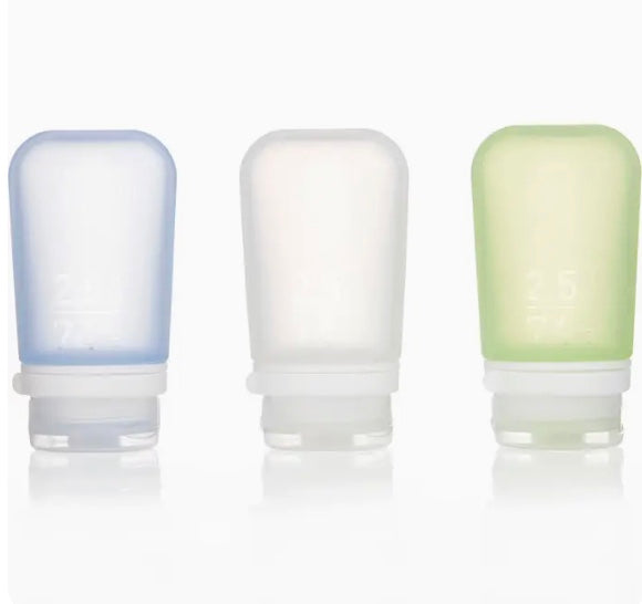 GoToob+ 3-Pack Refillable Silicone Travel Bottles - Medium