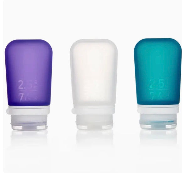 GoToob+ 3-Pack Refillable Silicone Travel Bottles - Medium