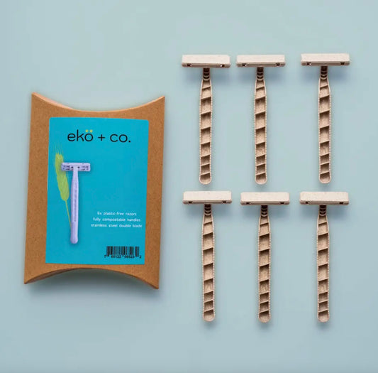 Biodegradable Wheat Straw Razors (Set of 6)