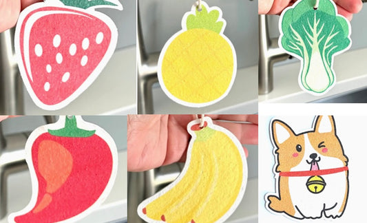 Pop Up Wood Pulp Dish Bath Sponge