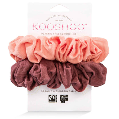 Scrunchie, Plastic Free, Coral Rose