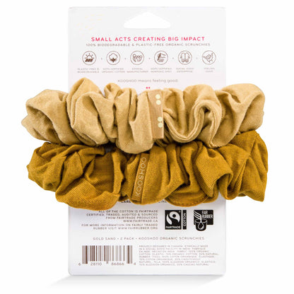Scrunchie, Plastic Free, Gold Sand