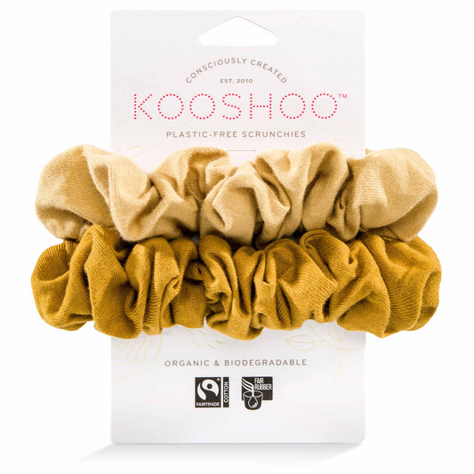 Scrunchie, Plastic Free, Gold Sand