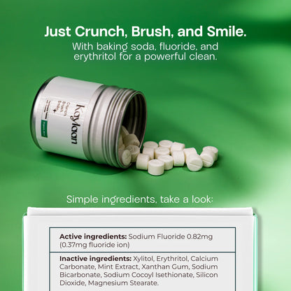 Fluoride Toothpaste Tablets | Mint | Tin