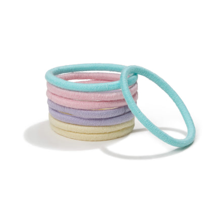 Hair Ties, Plastic-Free, Pastel Blooms, Mondo Round 8 Pack
