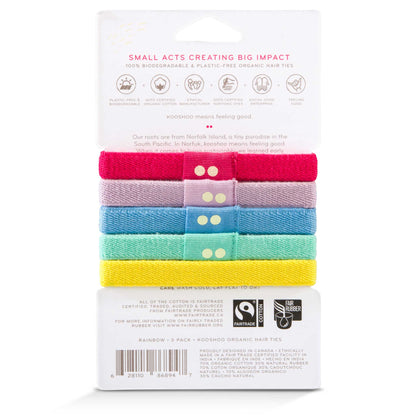 Hair Ties, Plastic-Free, Rainbow