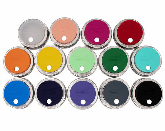 Silicone Straw Hole Tumbler w/ Stainless Steel Band for Jars